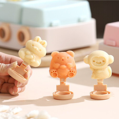 Leak Proof Plastic Ice Cream Molds Convenient Popsicles-Pink 1