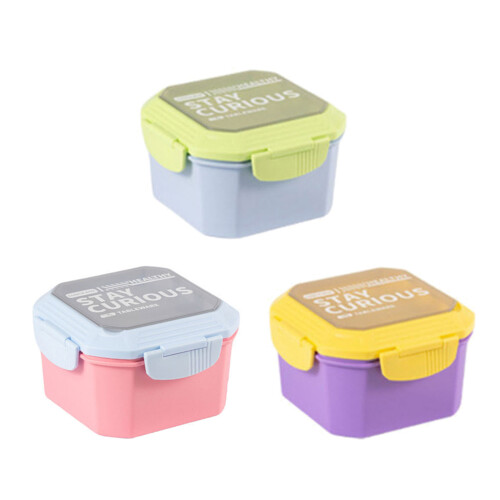 Practical Salad Bowl With Tray and Forks Portable-Blue 1