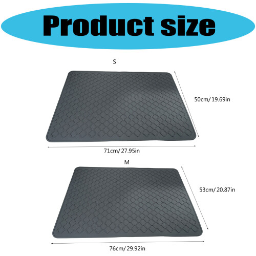 Rectangular Heat Resistant Mats Fireproof and-Black S 2