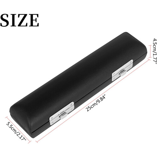 16 Hole Piccolo Box PU Leather Case, Lightweight Piccolo Case, Portable Piccolo Storage Container 1