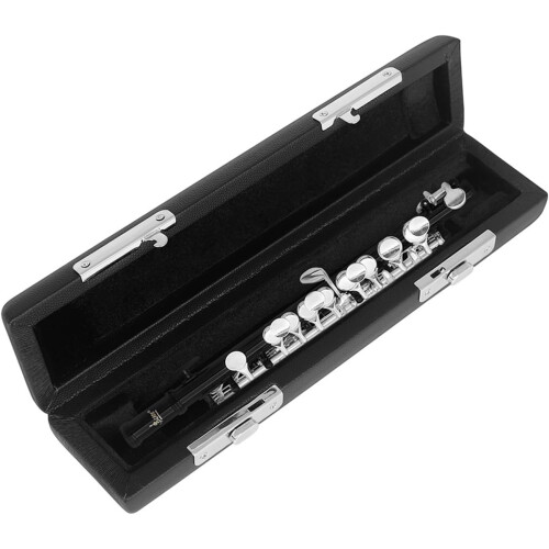 16 Hole Piccolo Box PU Leather Case, Lightweight Piccolo Case, Portable Piccolo Storage Container 2