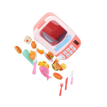 (Pink, 31 pcs) PP Kitchen Simulated Food Miniature Accessories Interactive Playtime