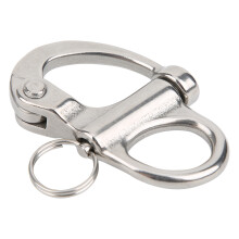 Karabiner für Outdoor-Abenteuer, hochwertige Edelstahl-Schnellverschluss-Karabiner mit festem Bügel zum Aufhängen an Seilen, Bergsteigen und