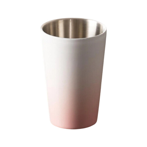 Practical Stainless Steel Office Water Cup Drinkware-Pink 350ml