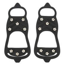 Antislipschoenen voor buitenactiviteiten in de sneeuw, tractienoppen met roestvrijstalen ijsspikes, draagbaar en opvouwbaar voor snel en gemakkelijk