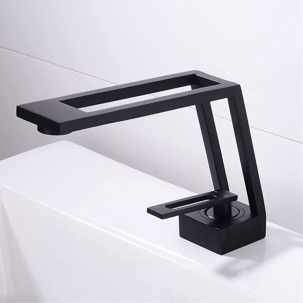 Black Bathroom Faucet Widespread 1Hole Brass Vanity Faucet With Modern Singlehandle Basin Mixer Tap For Bathroom Sink 9339159682210
