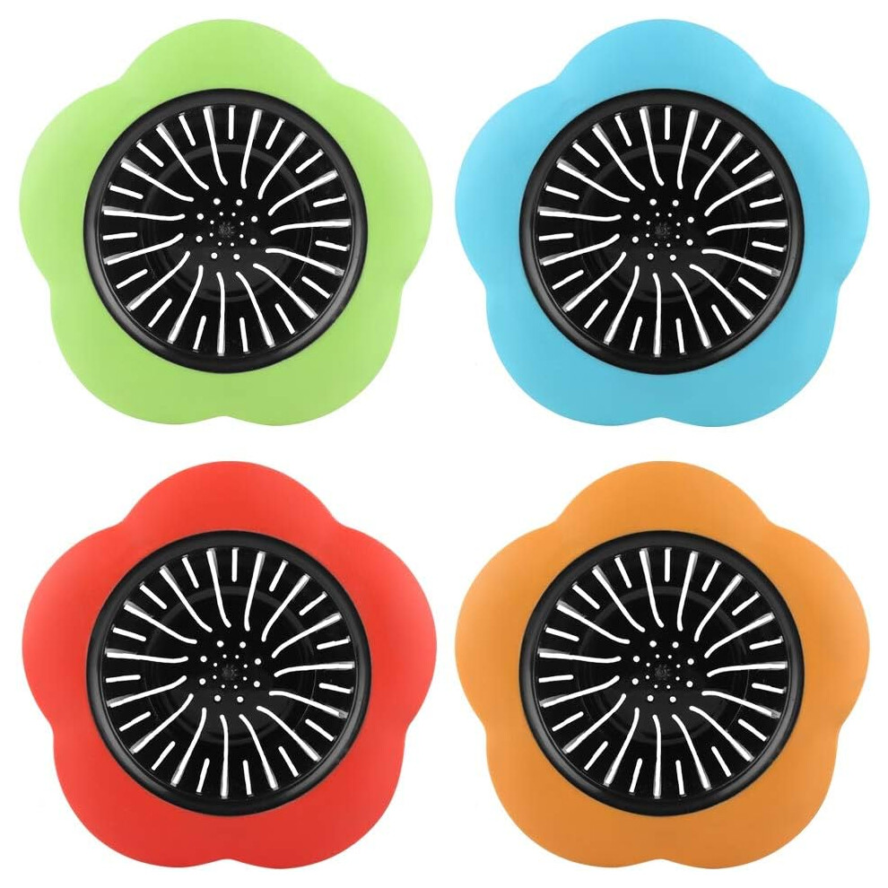 Effectively Traps Debris, Silicone Kitchen Sink Strainer, Universal Sink Drain Stopper For Unmatched Hygiene & Convenience (4 Pack) 9466005153188