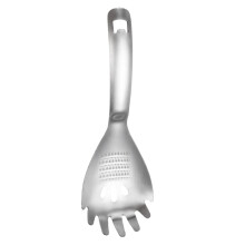 Pasta Spoon with Unique Handle Strainer Spoon for Kitchen Spaghetti Strainer Spoon Household Utensils Made of Stainless Steel Easy to Clean