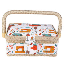 Sewing Kit Storage Box Sewing Box with Handle for Household Handmaker Sewing Storage Basket