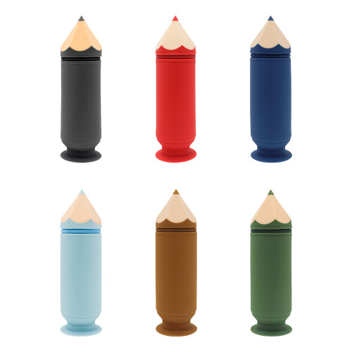 Scalable Silicone Pencil Case And Pen Holder For Various-Blue 1