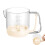 Manual Egg Stirring Cup  Hand Pressed Cream Whipping Mixing Cup with Scale  Beige 1