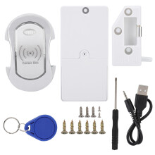 Cerradura electrónica RFID para armarios, fácil de usar e instalar, cerradura oculta para el hogar y la oficina, compatible con carga de emergencia