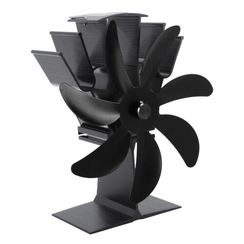 Ξυλόσομπα Fan7Blade Θερμοτροφοδοτούμενος Αθόρυβος Ανεμιστήρας Τζακιού Μη 1
