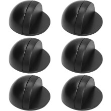 Selbstklebender Türstopper, Doppelfunktion, Gebürsteter Edelstahl, Fester Weichgummipuffer, Für den Einsatz zu Hause und im Büro (6 Stück)