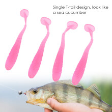 Esche artificiali morbide per la pesca, swimbait con coda a paletta per persici e trote, adatte sia all'acqua dolce che salata, vermi in plastica
