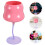Vaso De Vino Con Pie Retorcido Interior En Forma De Rosa 3