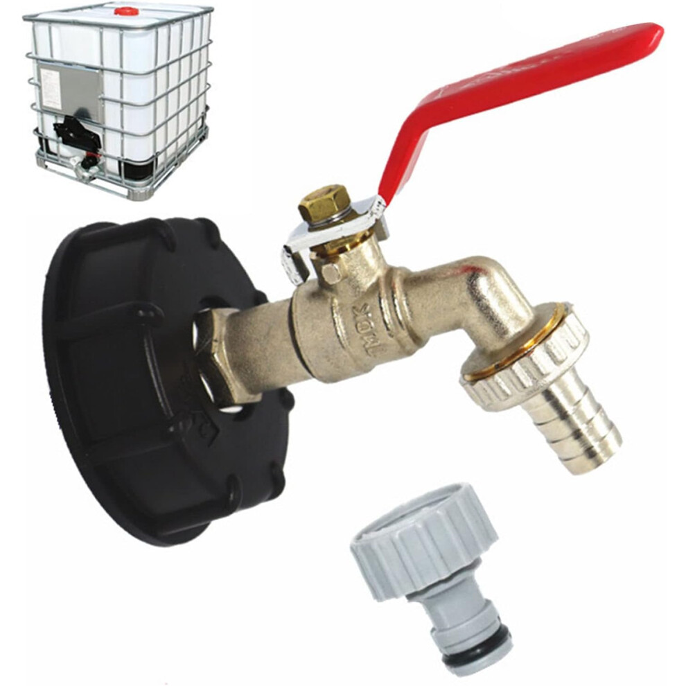 Ibc Tank Adapter, Eco-Friendly Non-Toxic Material For Snap-On Hose Fitting, Premium Material Ibc Faucet Tank Adapter With Safety Valve, 15Mm Export Th 9466005159869