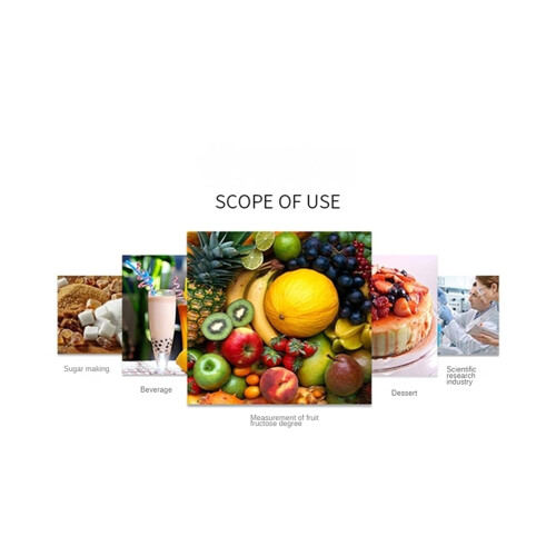 Refractometer, Digital Refractometer, Digital Fructose Meter, Brix Meter, Juice Beverages, Measuring Range 0–55% A Whiteblue 1