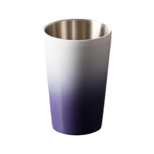 Double Layer Metal Cup Stainless Steel Drinking-Purple 350ml