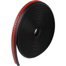 Flexible rubberplastic sealing tape, Ztype car door sealing rubber strip with adhesive black 21.6x7.4mm 4m