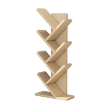 Wooden Magazine Rack TreeShaped 7Tier Pine Wood Floor Bookshelf For Newspapers And Magazines