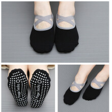 Rutschfeste Yoga-Socken für Damen mit Kreuzriemen-Design für Pilates, Ballett und Barre-Training, weiches, bequemes und feuchtigkeitsableitendes