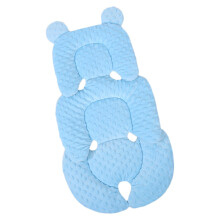 Pram Cushion Pad Double Sided Pram Mat With Soft Insert Ergonomic Summer Winter Comfort Pushchair Cushion For Travel Blue