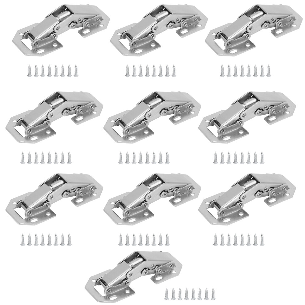 Frameless Cabinet Hinges, Double Layer Electroplating Prevents Rust, Stainless Steel Buffer Damping For Soft And Silent Closing, Easy Adjustment And S 9436597658422