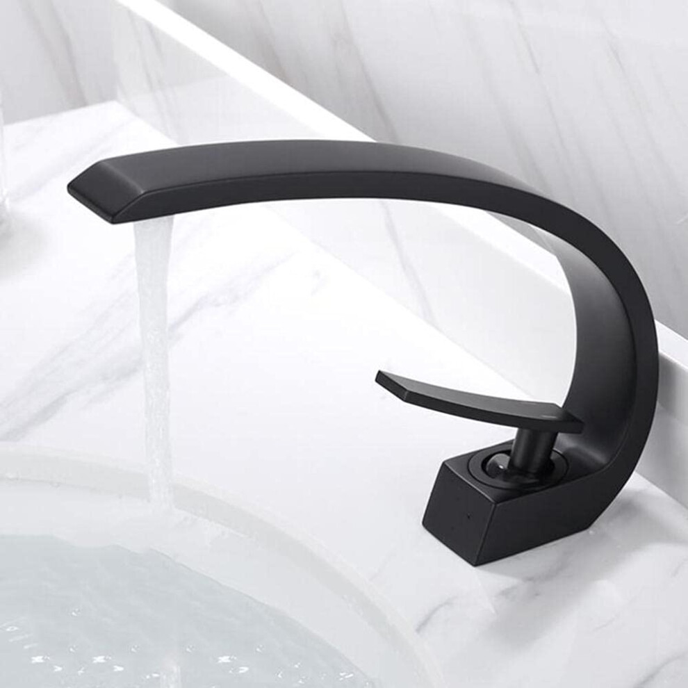 Bathroom Faucet Brass Hot And Cold Washbasin Single Hole Faucet Black Finish 9119770081933