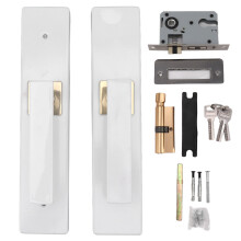 Security Door Lever Lockset with Key, Versatile Application Interior Door Handle for Bathroom and Bedroom, High Security Aluminum Iron Build with Wate