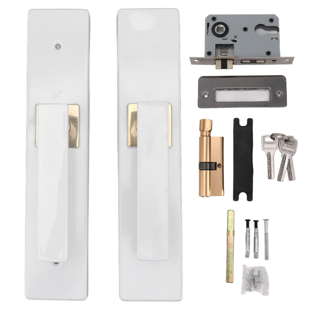 Security Door Lever Lockset With Key, Versatile Application Interior Door Handle For Bathroom And Bedroom, High Security Aluminum Iron Build With Wate 9060116416448