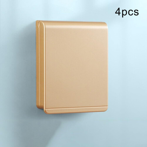 Socket 86type Box For Cover Ultrathin Light Switch Plastic Protective WaterRepellent Bathroom Outlets Gold 4Pack 1