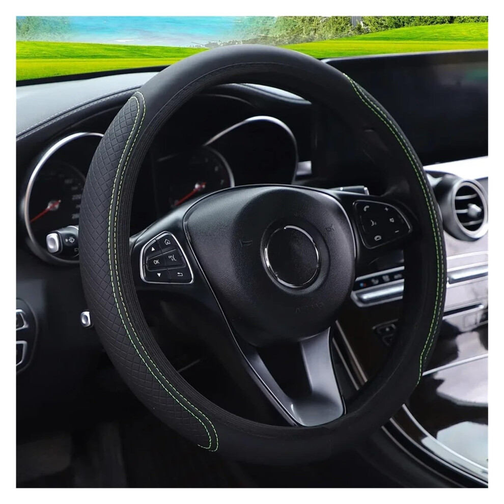 Car Steering Wheel Cover 37/38Cm Universal Nonslip Grip Breathable Protector For Driving 9339159682951