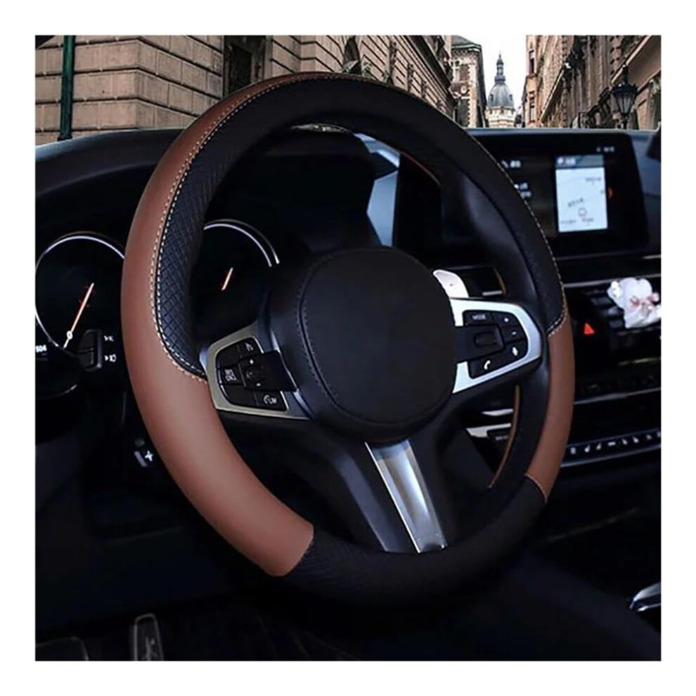 Microfiber Leather Steering Wheel Cover Antislip Grip Allseason Comfort Universal Fit 9323874462813
