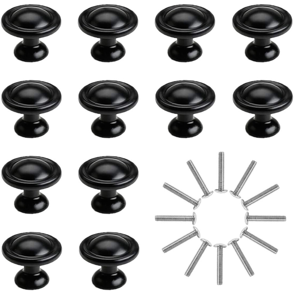 Stainless Steel Cabinet Hardware, Easy To Install Matte Finish Round Pulls Knob For Extensive Use In Kitchen And Bedroom Furniture (12Pcs) 9060116417377