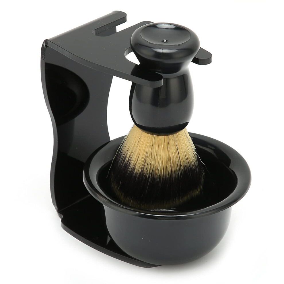 3in1 Men's Shaving Kit, Shaving Brush Set, Shaving Bowl, Razor Stand, Soft Beard Cleaning Brush, Safety Razor Set for Men