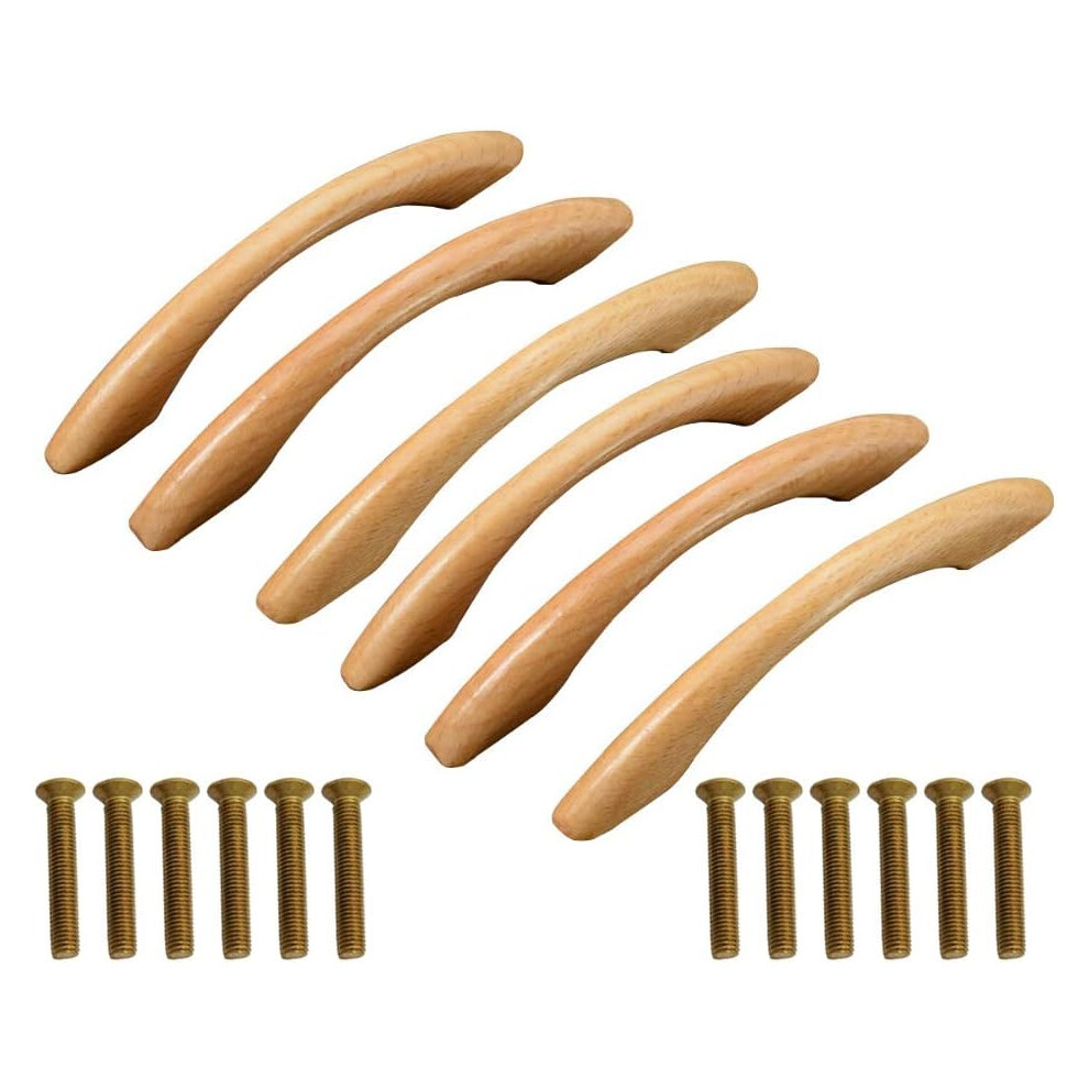 Wooden Pull Handles For Kitchen Cabinets, Drawer Dressers Natural Wooden Modern Hardware, Enhancing Your Space's Aesthetics 9198585901179