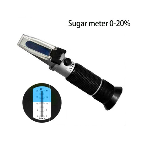 Refractometer 020% Brix Range Handheld Sugar Refractometer For Honey Fruit Juice Saccharimeter 1