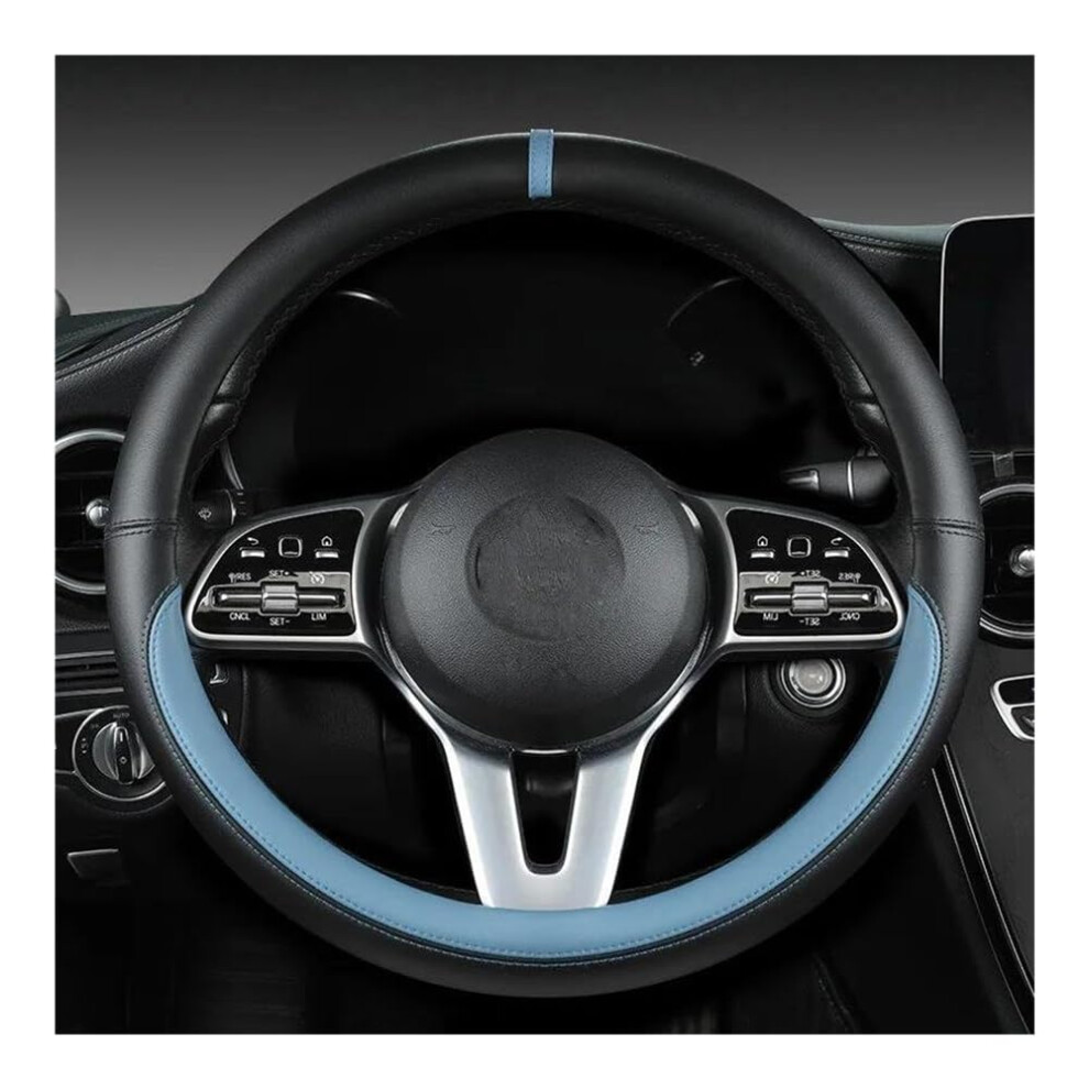 Leather Steering Wheel Cover 38Cm Universal Antislip Grip Car Interior Protector 9339159683408
