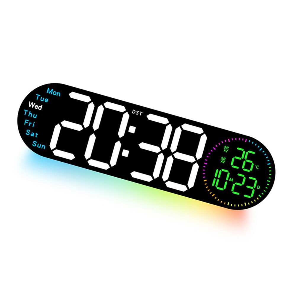 Digital Alarm Clock With Large Screen LED Display, Dual Alarms, Adjustable Brightness And Volume, Bedroom Or Office Clock