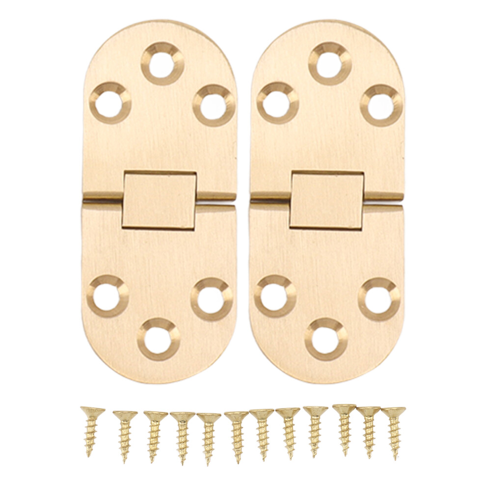 Round Edge Furniture Hinge For Brass Butler Tray, Solid Brass Construction Ensures Durability And Smooth Silent Motion, Perfect For Rustproof Decorati 9436597659283