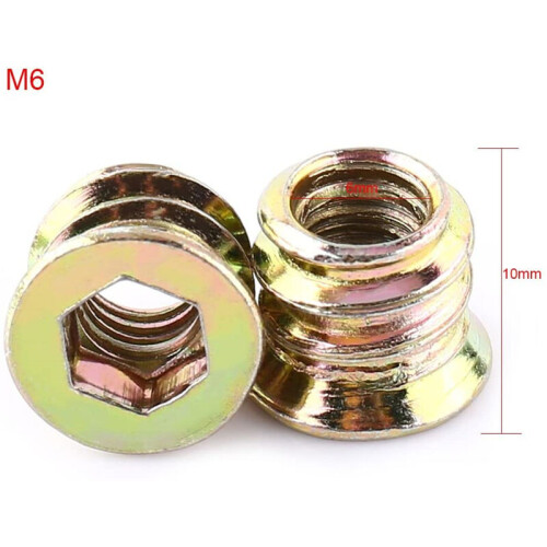 Ένθετα με σπείρωμα Hex Drive για έπιπλα, αντοχή στην οξείδωση, επιψευδαργυρωμένος 1