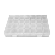 Transparante sieradenopbergdozen, kralenorganizers, transparante knutseldoos met 28 vakjes, stapelbaar en draagbaar ontwerp voor het opbergen van