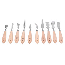 Oil Paint Scraper Graffiti Tint Beech Wood Art Combination Specially Shaped Knife Paint Scraping Tool for Student Artists