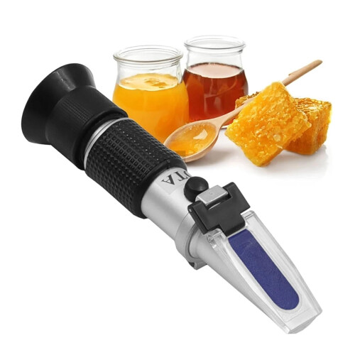 Refractometer Hydrometer Handheld Honey Refractometer For Sugar Content 5892% Range Honey Moisture Meter 2