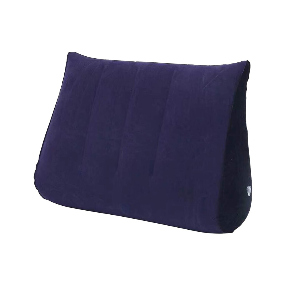 Wedge Pillow for Legs, Portable Travel Wedge, Triangular Lumbar Cushion, Leg Elevation Positioner, Dark Blue