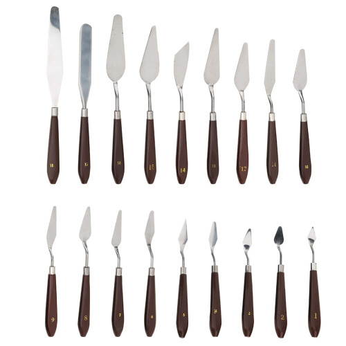 Scraper knife, artist supplies, 18piece plastic handle, various blade sizes