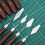 Scraper knife, artist supplies, 18piece plastic handle, various blade sizes 3