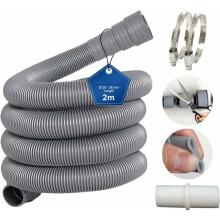 Duurzame, gegolfde PP-slang voor gebruik als verlengstuk voor de afvoer van de wasmachine. Deze flexibele afvoerslang voor de vaatwasser zorgt voor
