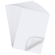 A4 DoubleSided Adhesive Sheets, Pack of 12 Clear Tape for DIY Crafts (White)